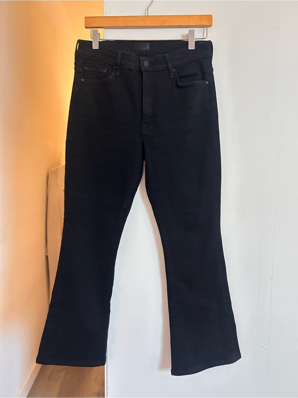 MOTHER Black Boot Cut Jeans